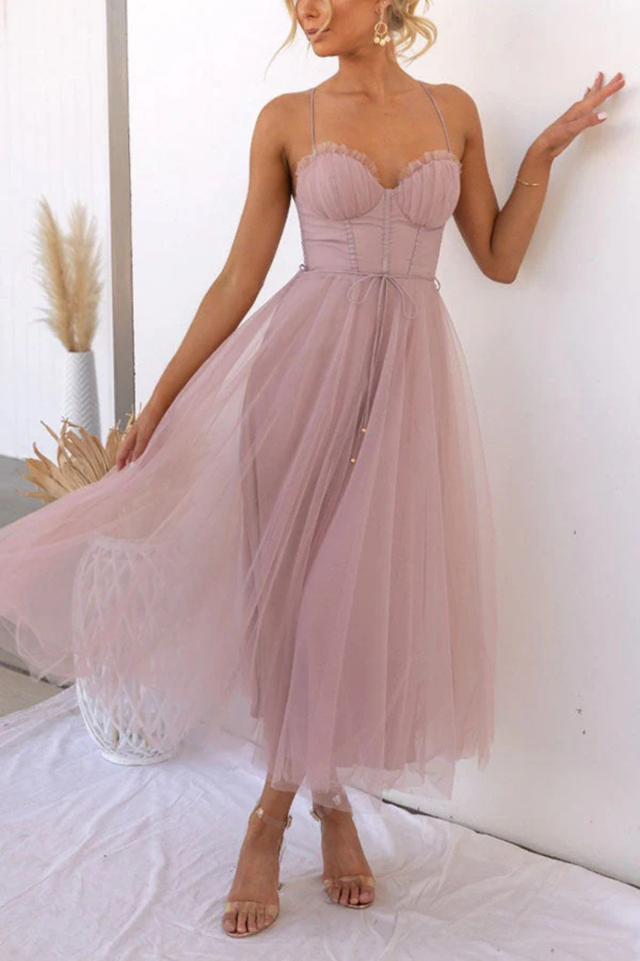 Women's Corset Tiered Midi Dress – Sorvienne
