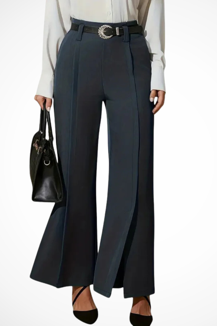 Sorvienne Women's Tailored Wide Leg Trousers