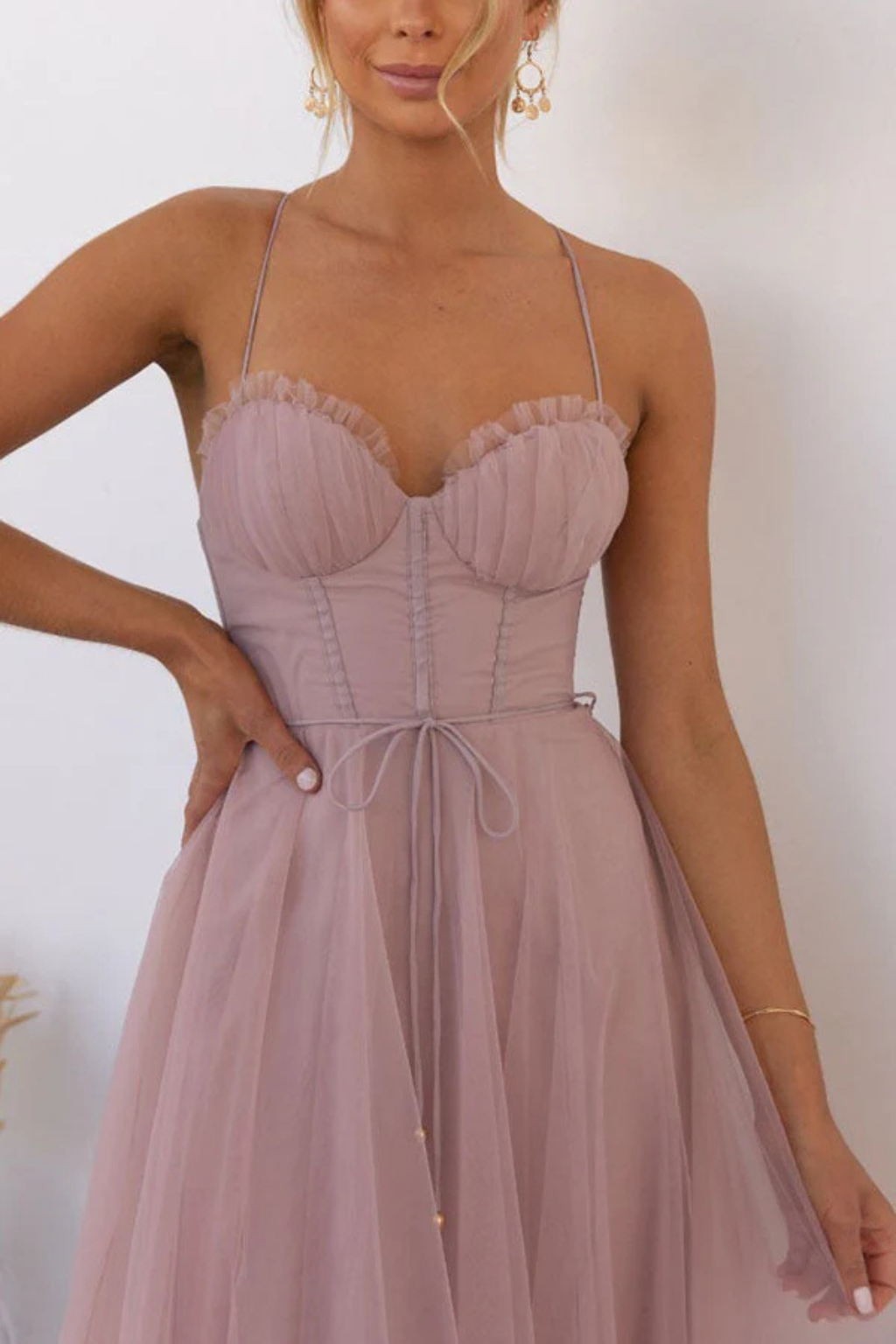 Women's Corset Tiered Midi Dress – Sorvienne