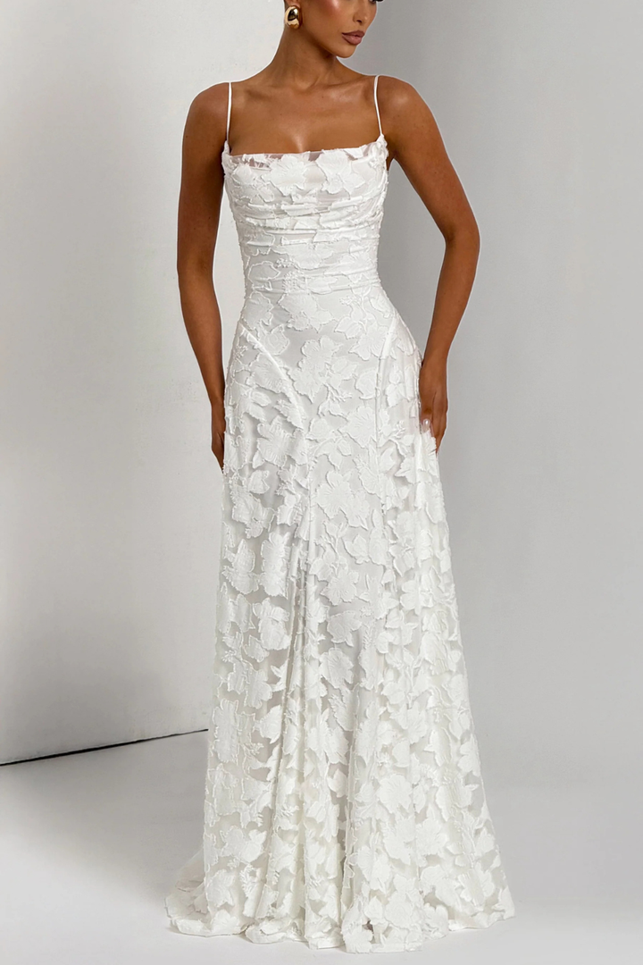 Women's Floral Brocade Cami Maxi Dress – Sorvienne