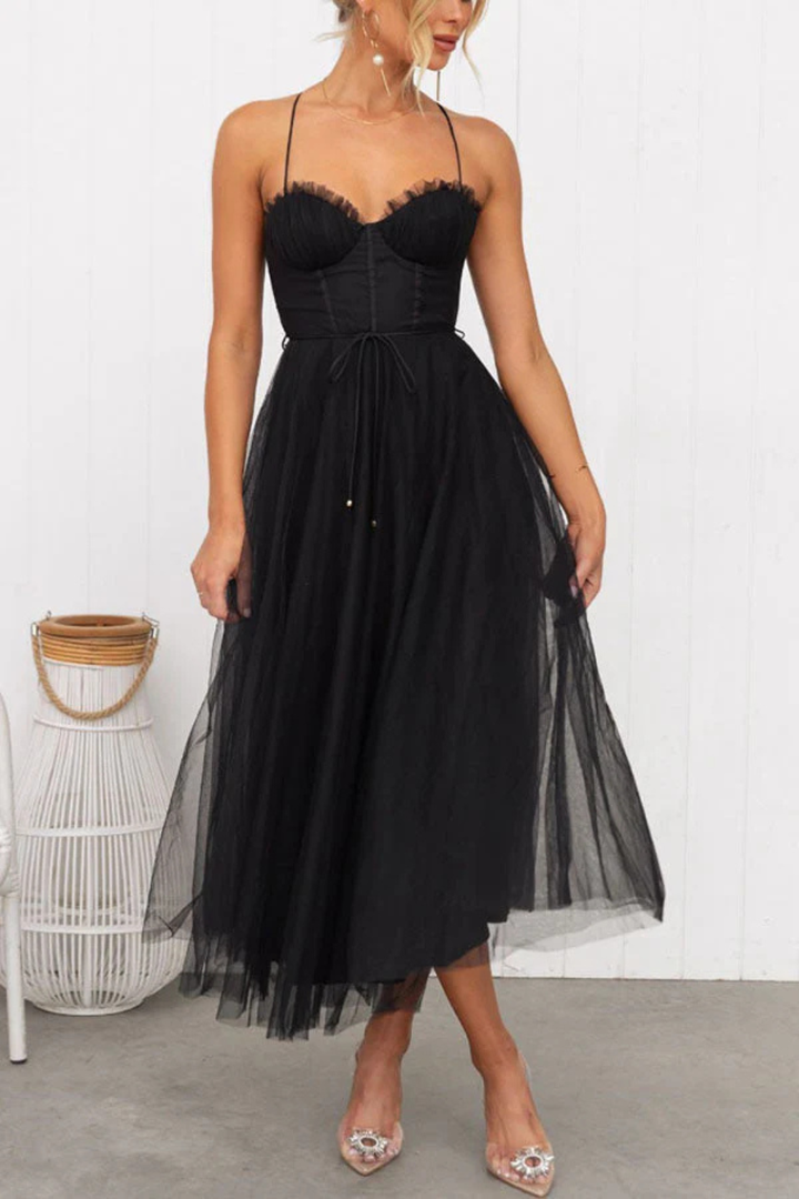 Women's Corset Tiered Midi Dress – Sorvienne