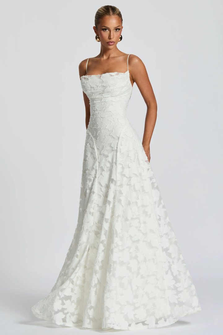 Women's Floral Brocade Cami Maxi Dress – Sorvienne