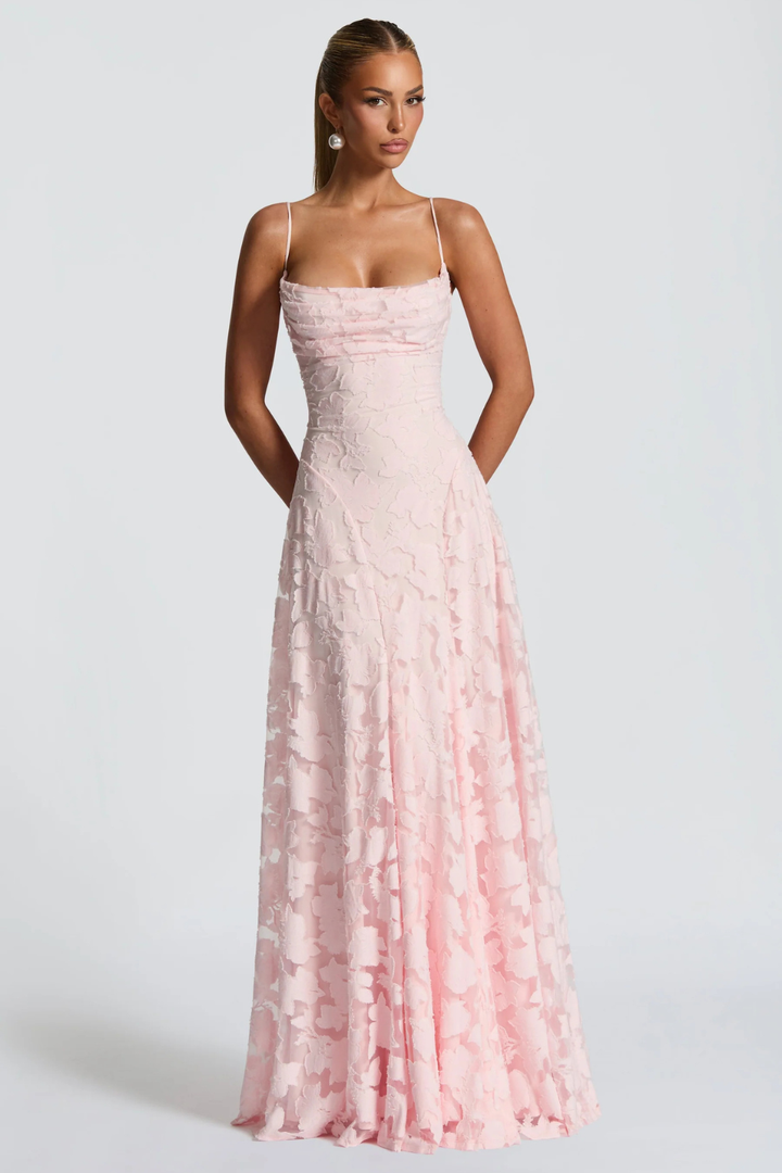 Women's Floral Brocade Cami Maxi Dress – Sorvienne