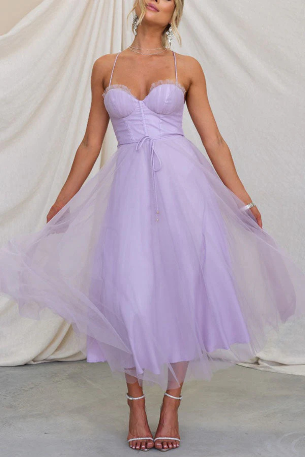 Women's Corset Tiered Midi Dress – Sorvienne