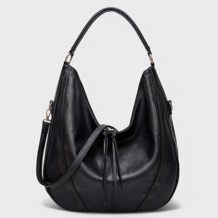 Sorvienne Slouchy Hobo Bag with Matching Purse in Black