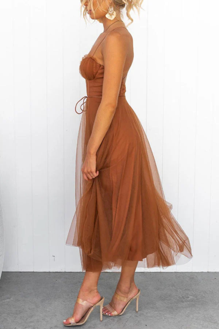 Women's Corset Tiered Midi Dress – Sorvienne