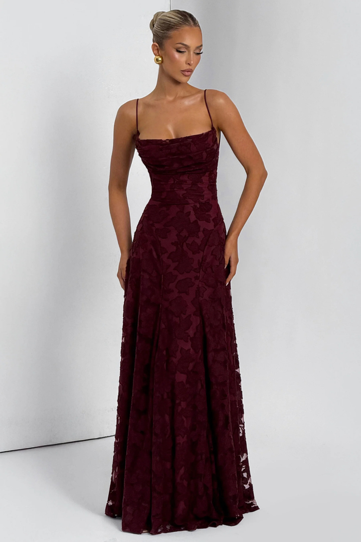 Women's Floral Brocade Cami Maxi Dress – Sorvienne