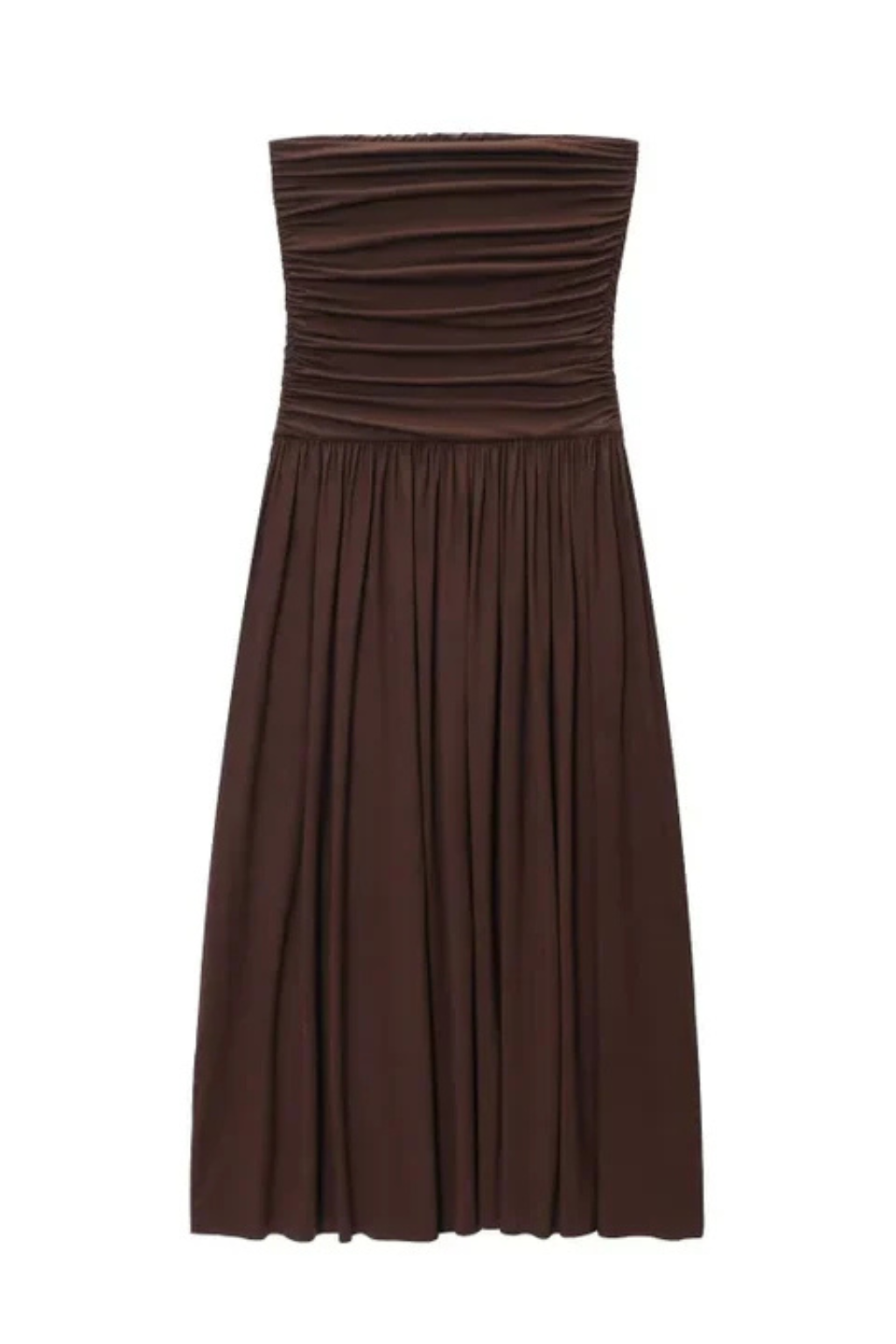 Sorvienne Women's Strapless Pleated Maxi Dress