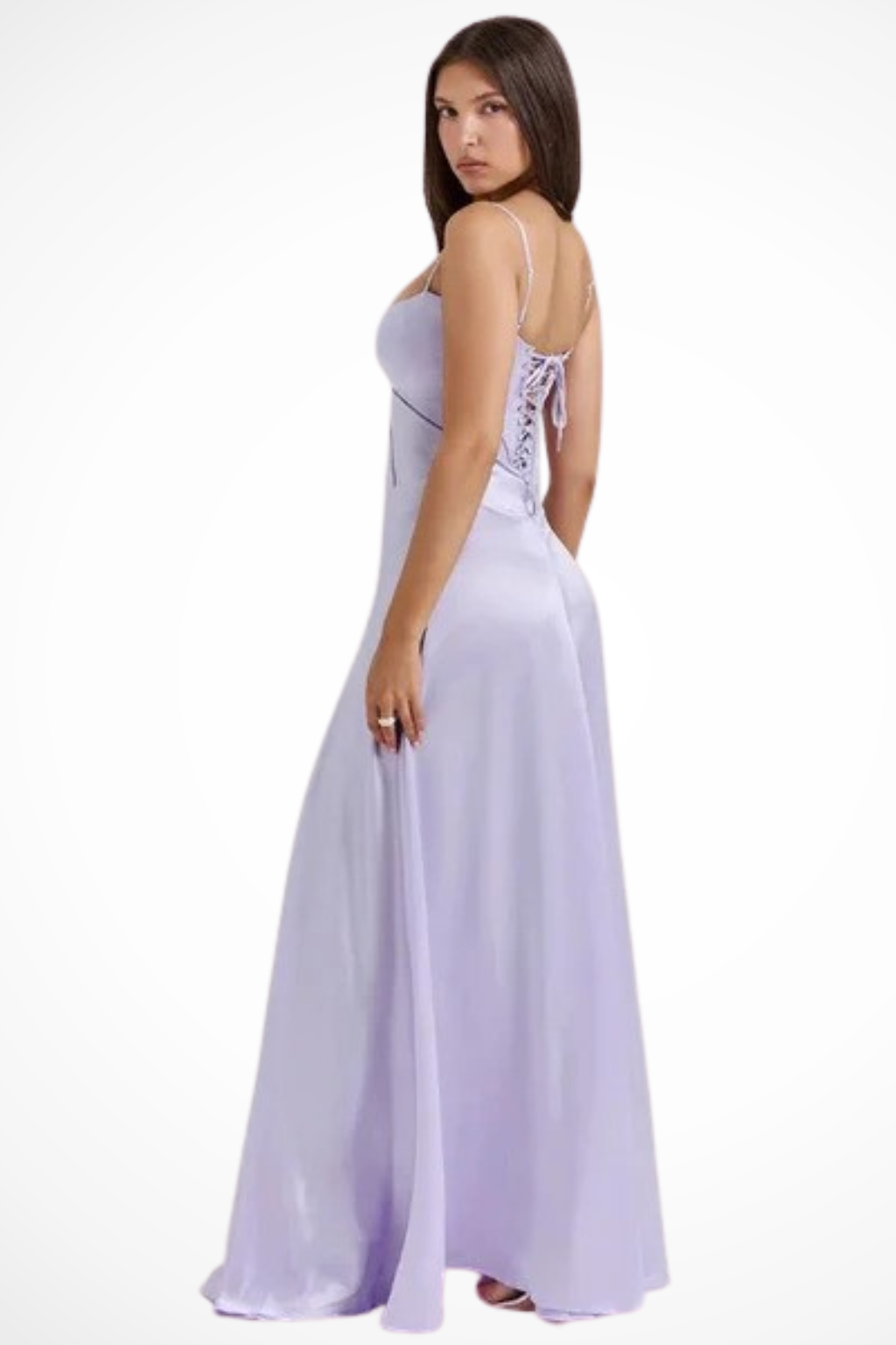 Sorvienne Women's Satin Corset Maxi Dress