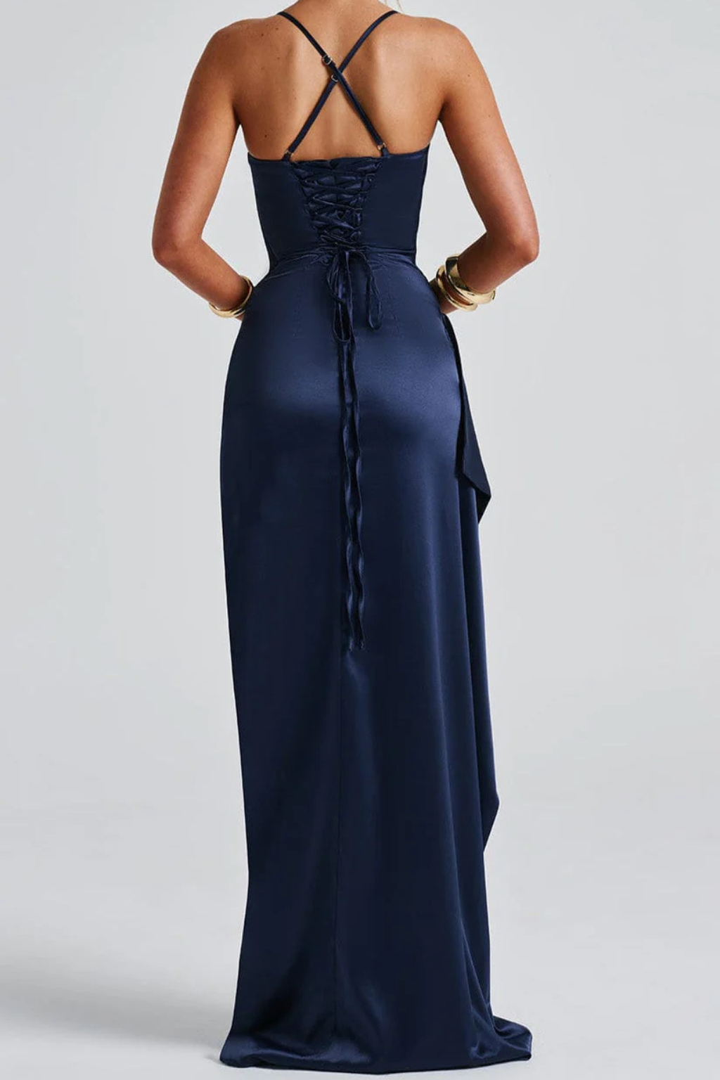 Spaghetti Strap Ruched Maxi Dress – Sorvienne
