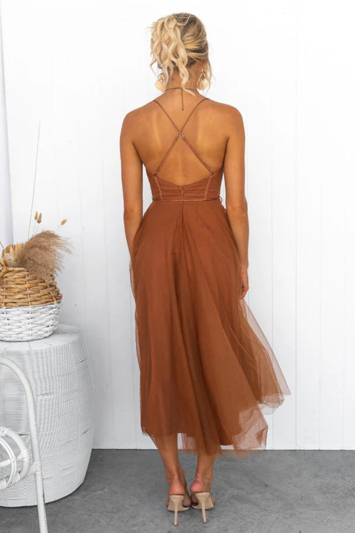 Women's Corset Tiered Midi Dress – Sorvienne