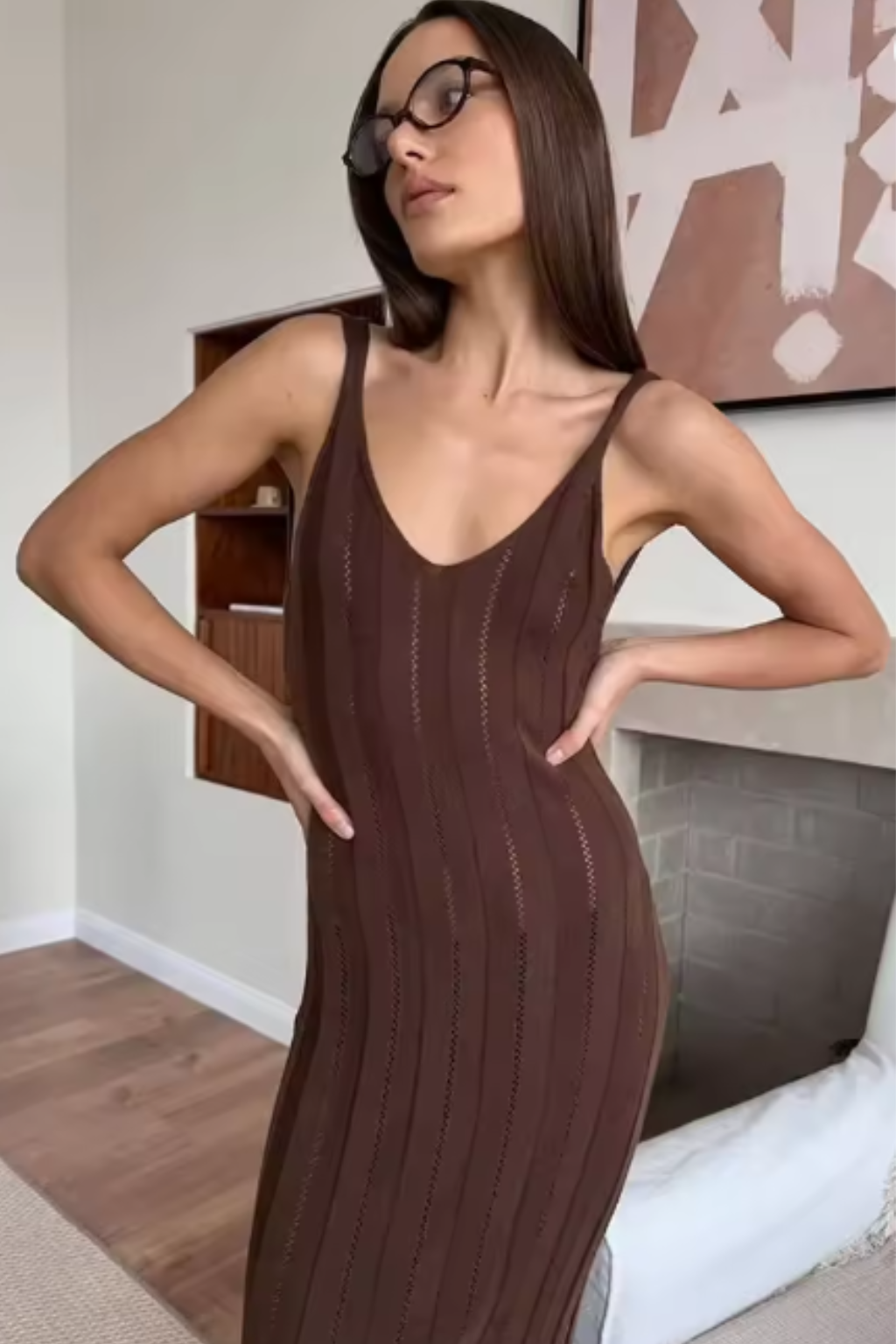 Sorvienne Women's Sleeveless Knit Maxi Dress
