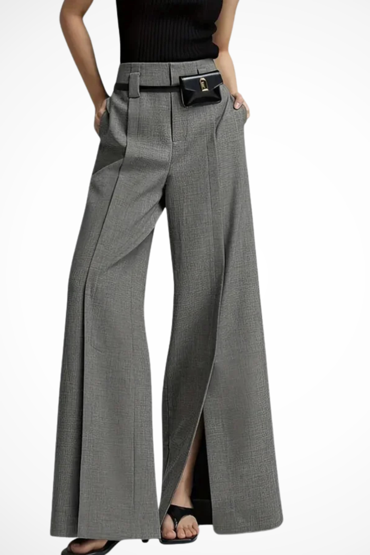 Sorvienne Women's Tailored Wide Leg Trousers