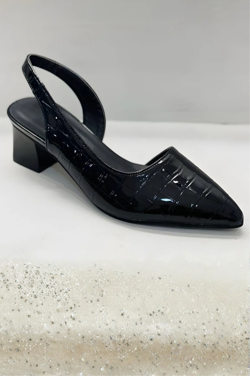 Sorvienne Women's Pointed Toe Slingback Low Heels