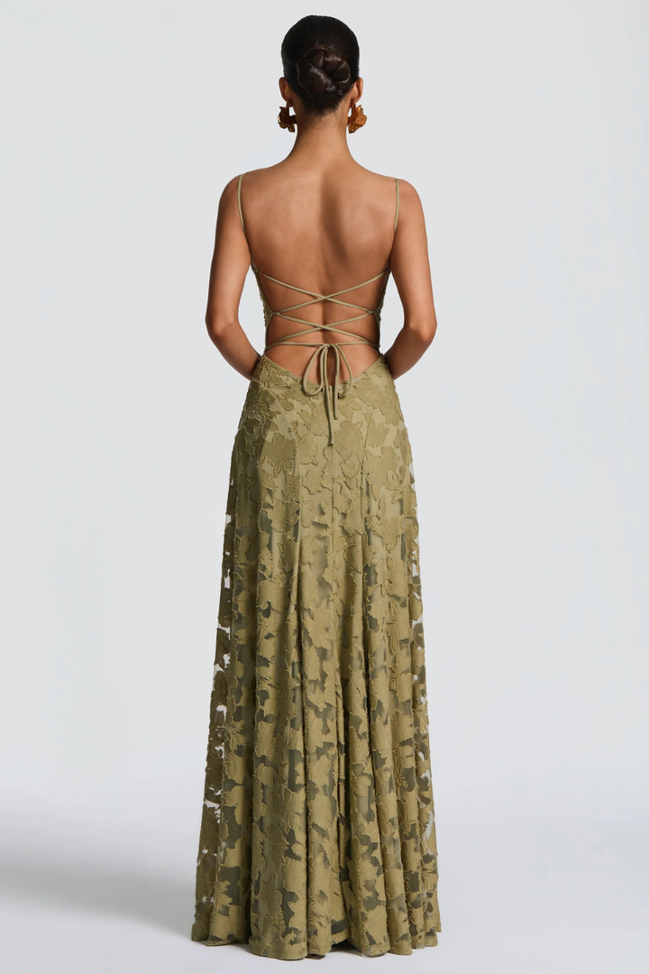 Women's Floral Brocade Cami Maxi Dress – Sorvienne