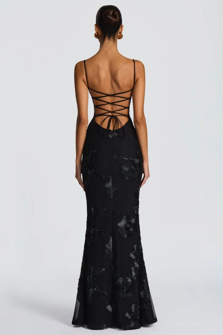 Women's Floral Embroidered Corset Maxi Dress – Sorvienne