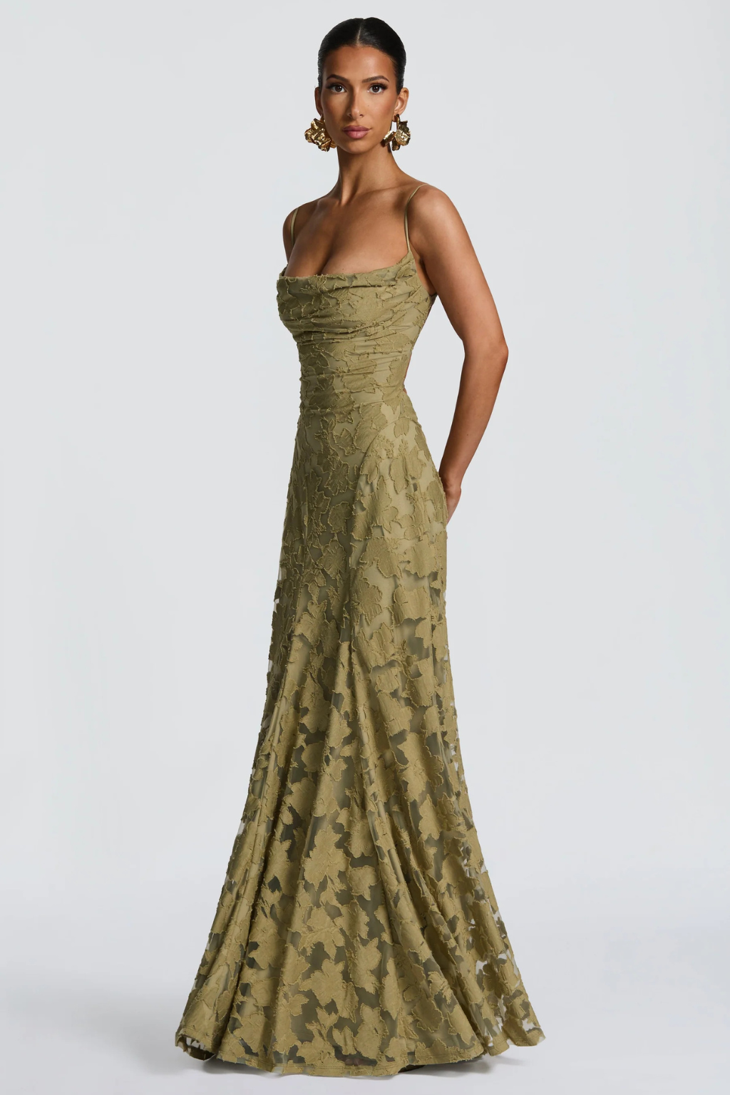 Women's Floral Brocade Cami Maxi Dress – Sorvienne