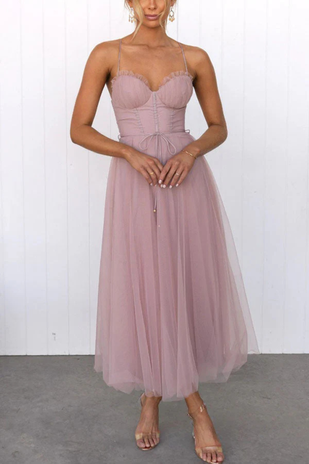 Women's Corset Tiered Midi Dress – Sorvienne