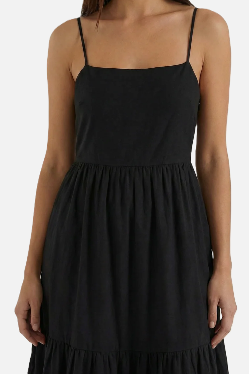 Tiered Open Back Maxi Dress with Spaghetti Straps - Siopie