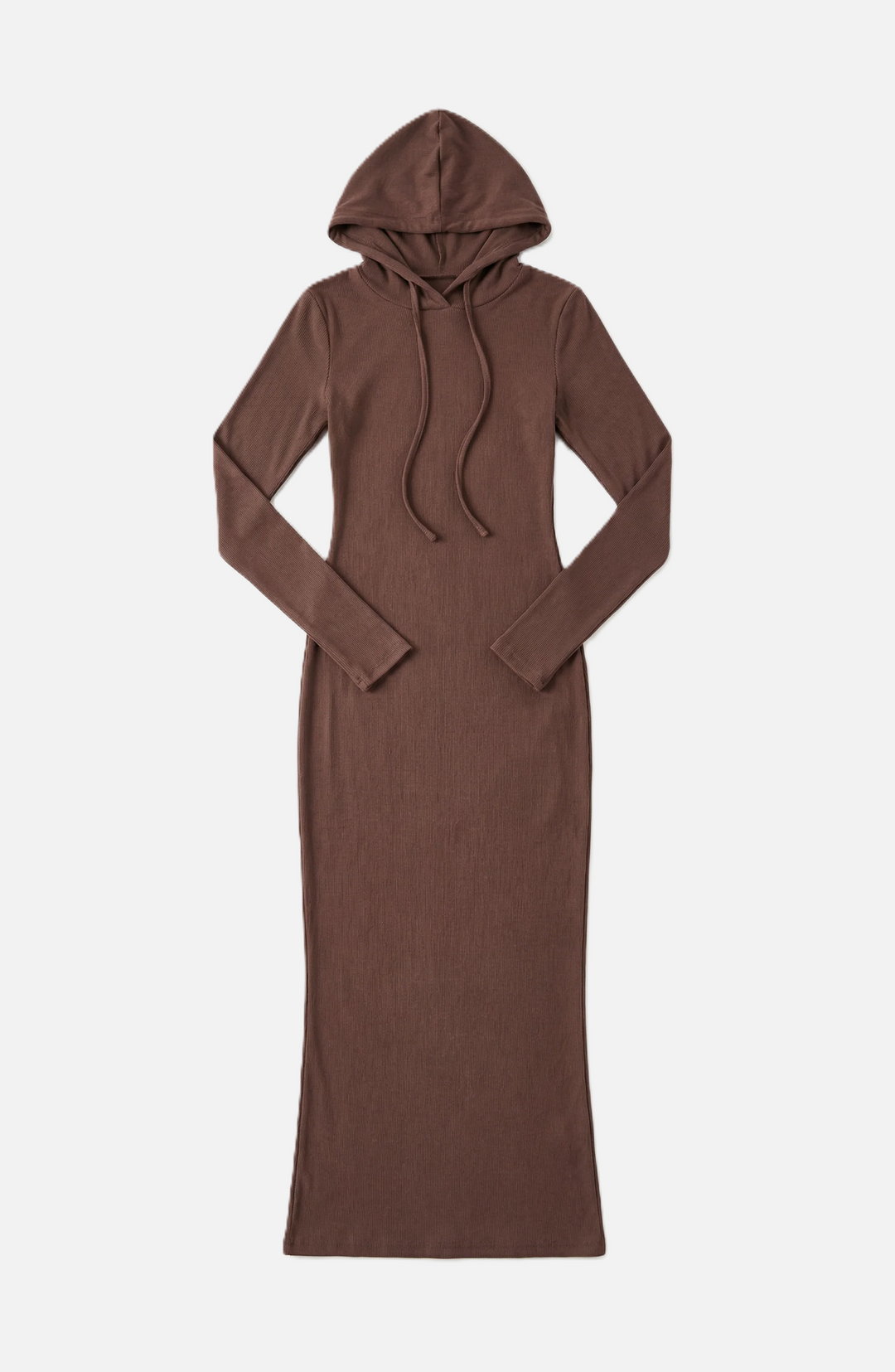 Hooded Bodycon Maxi Dress Long Sleeve Casual Streetwear - Siopie