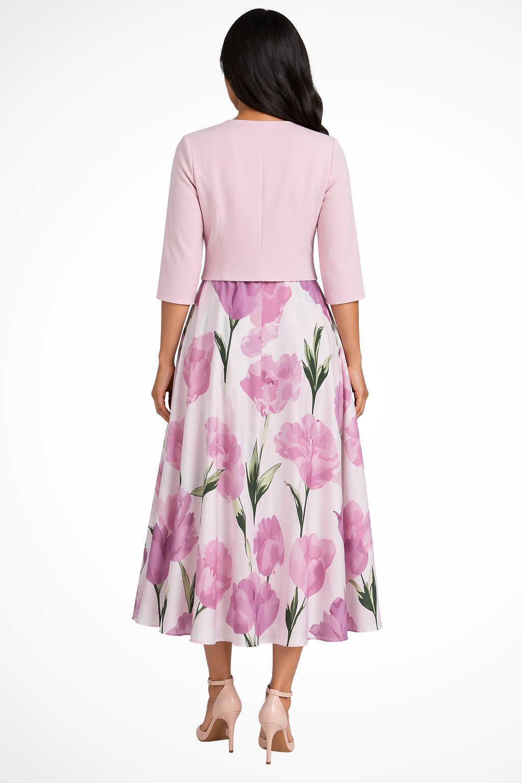 Sorvienne Women's Floral Maxi Dress & Jacket Set