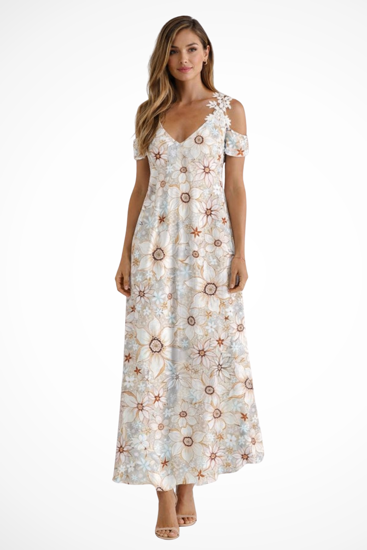 Sorvienne | Women’s Flowing Floral Sleeveless Maxi Dress
