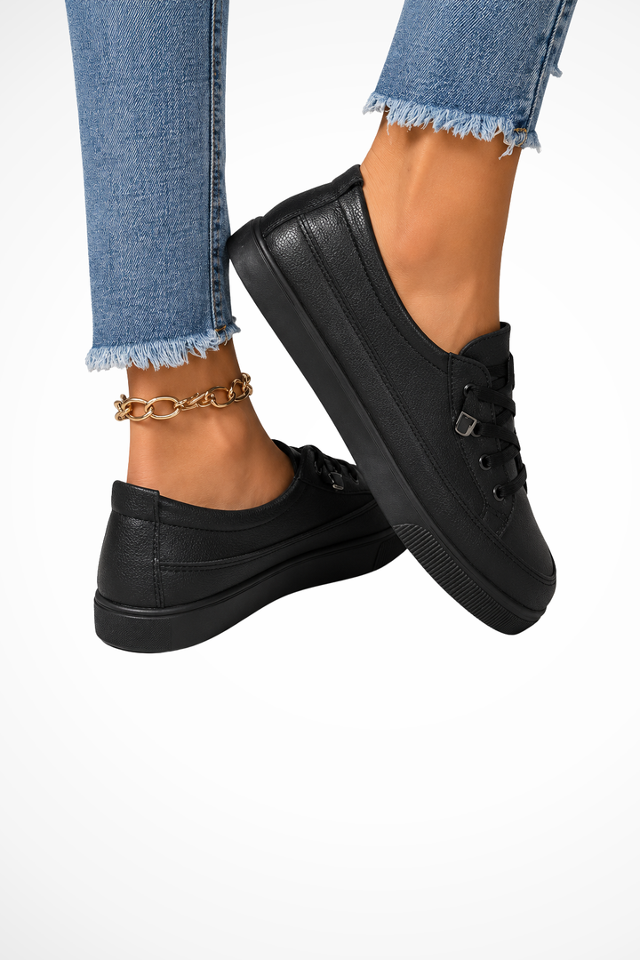 Sorvienne Lace Up Canvas Orthopaedic Trainers