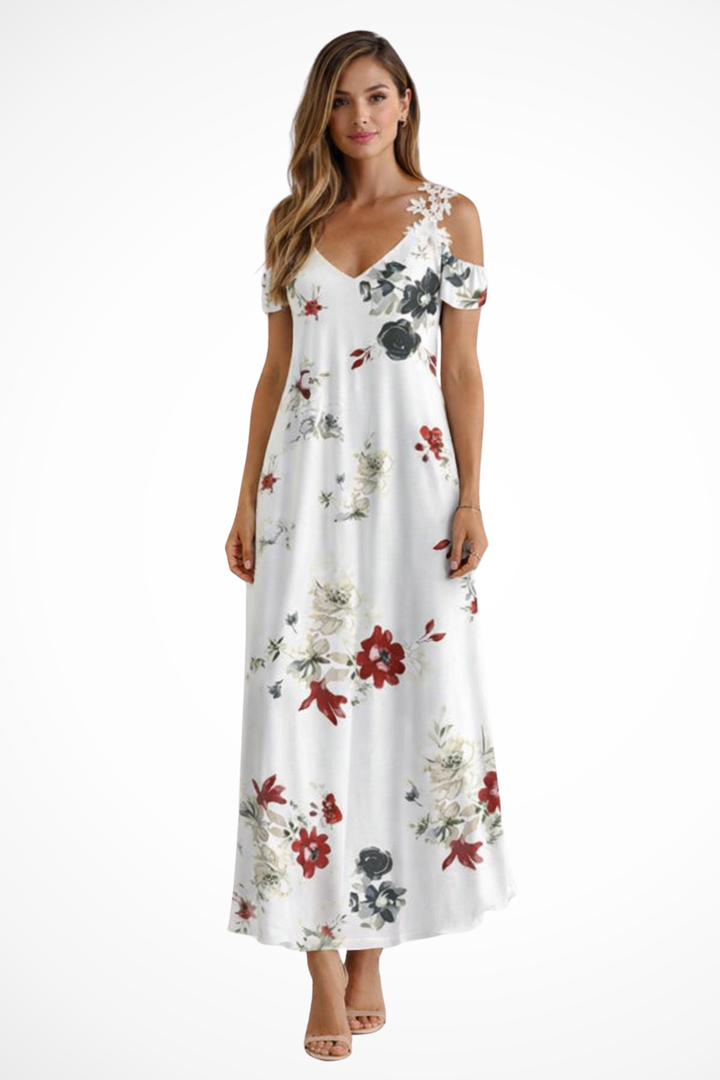 Sorvienne | Women’s Flowing Floral Sleeveless Maxi Dress