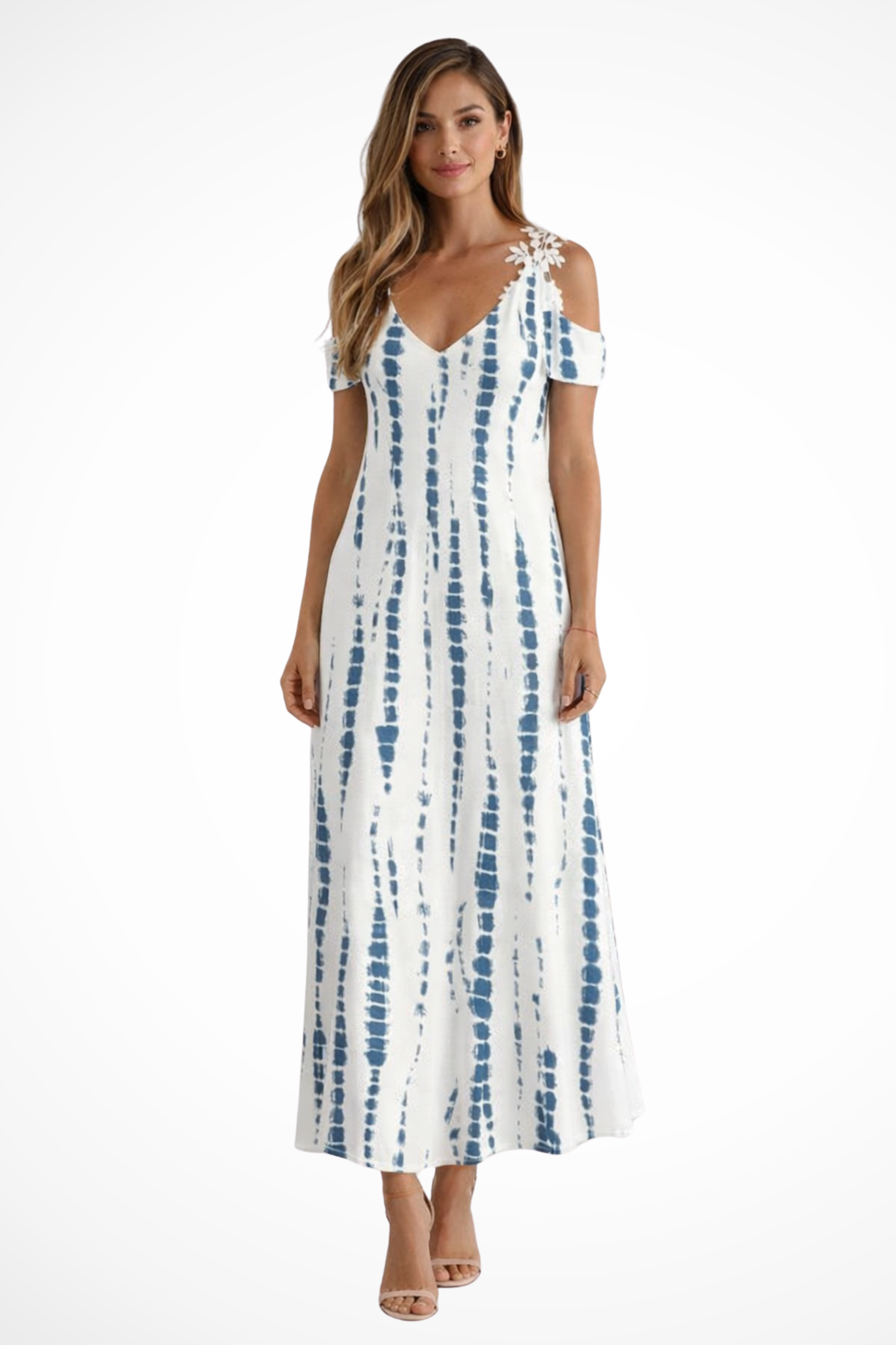 Sorvienne | Women’s Flowing Floral Sleeveless Maxi Dress