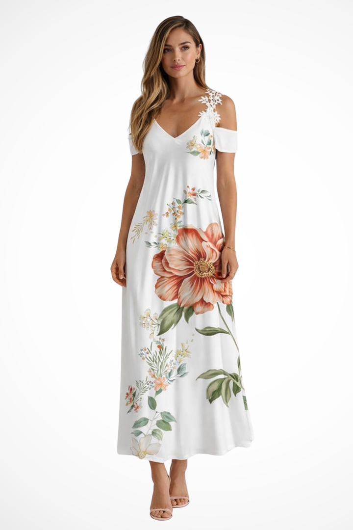 Sorvienne | Women’s Flowing Floral Sleeveless Maxi Dress