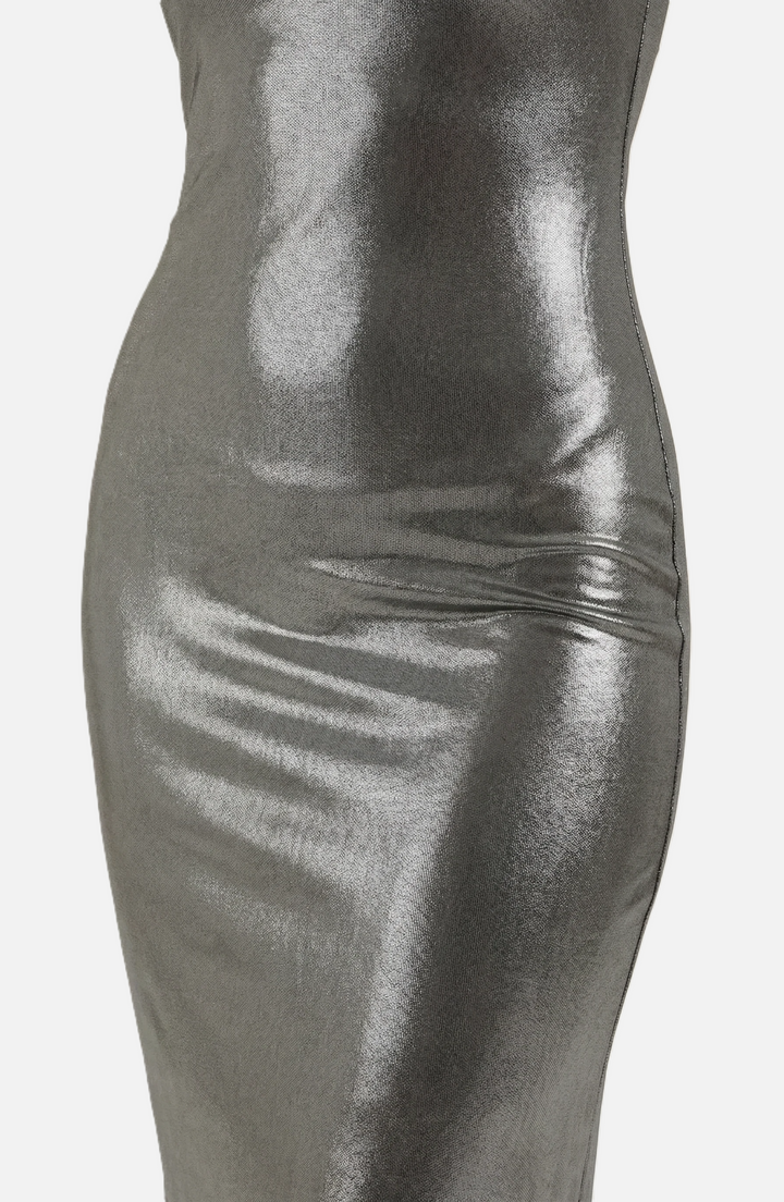 Party Dress Metallic Bodycon with Spaghetti Strap Maxi - Siopie