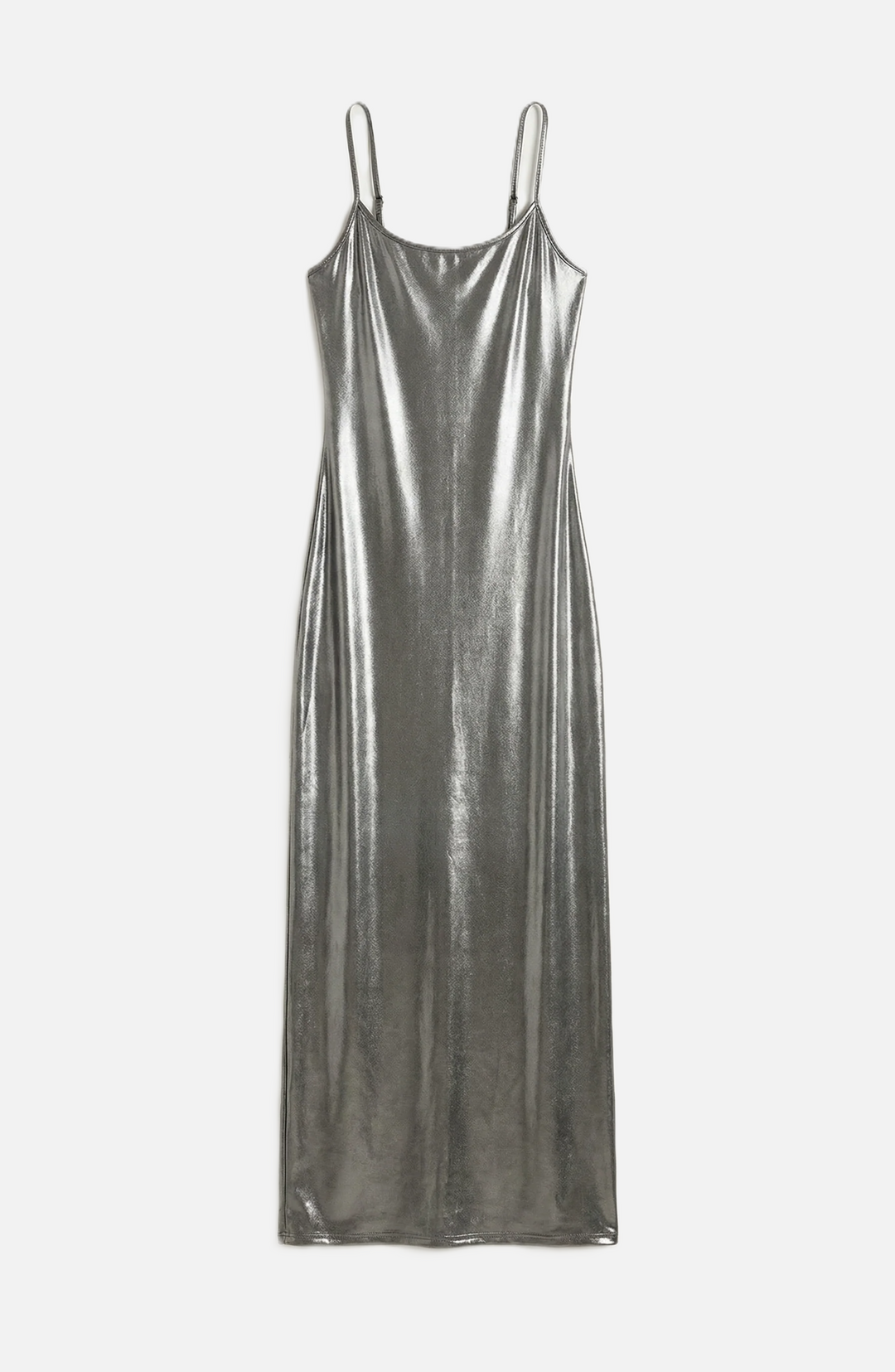 Party Dress Metallic Bodycon with Spaghetti Strap Maxi - Siopie