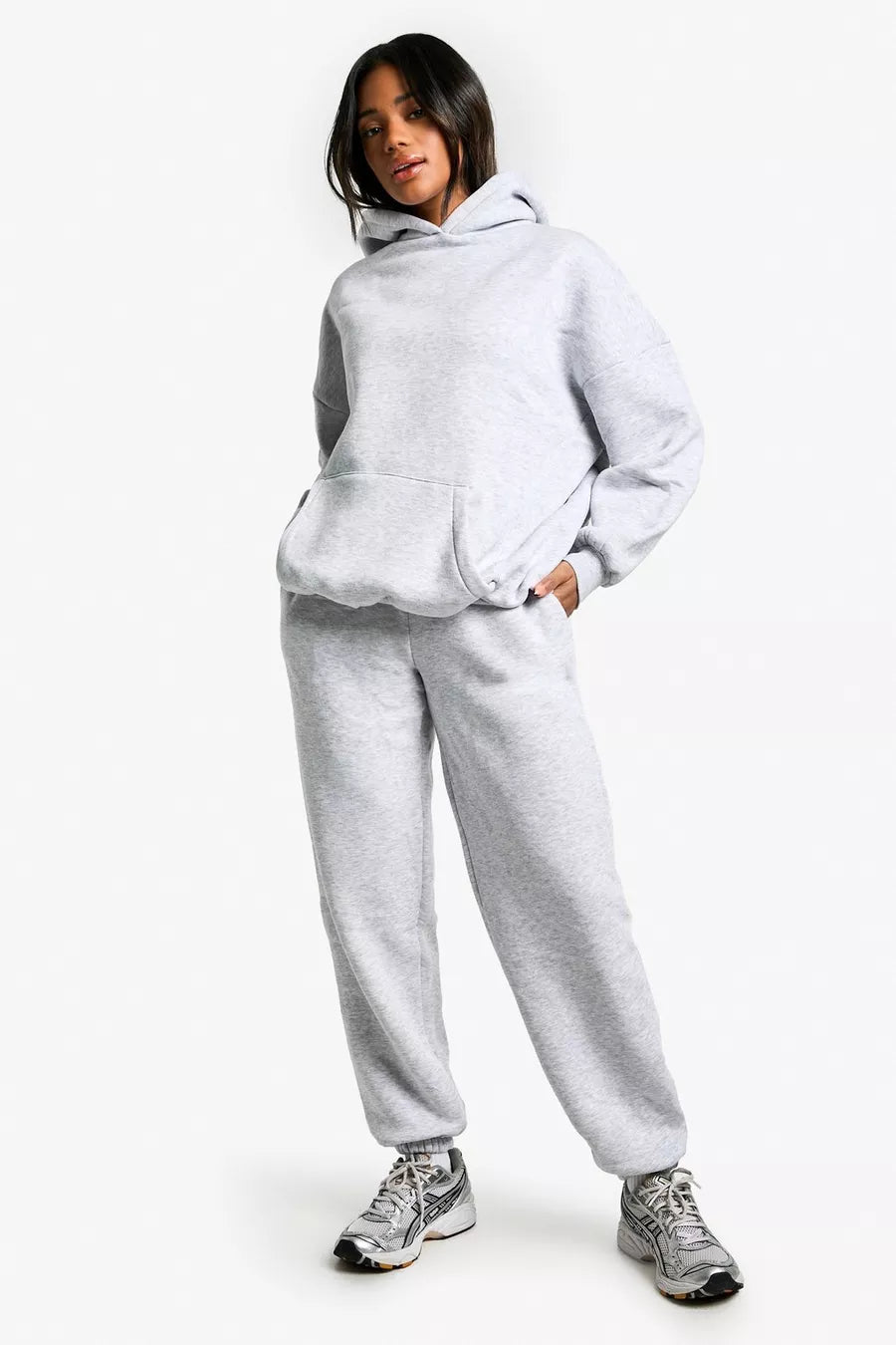 Sorvienne Relaxed Hoodie and Joggers Set in Grey