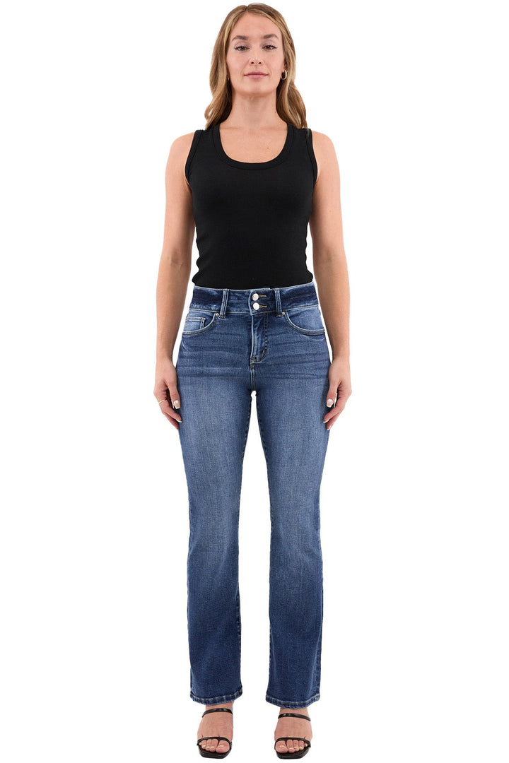 Sorvienne Slim High Waisted Bootcut Jeans