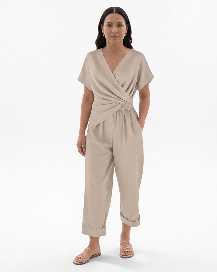 Sorvienne | Women’s Draped Wrap Two-Piece Set