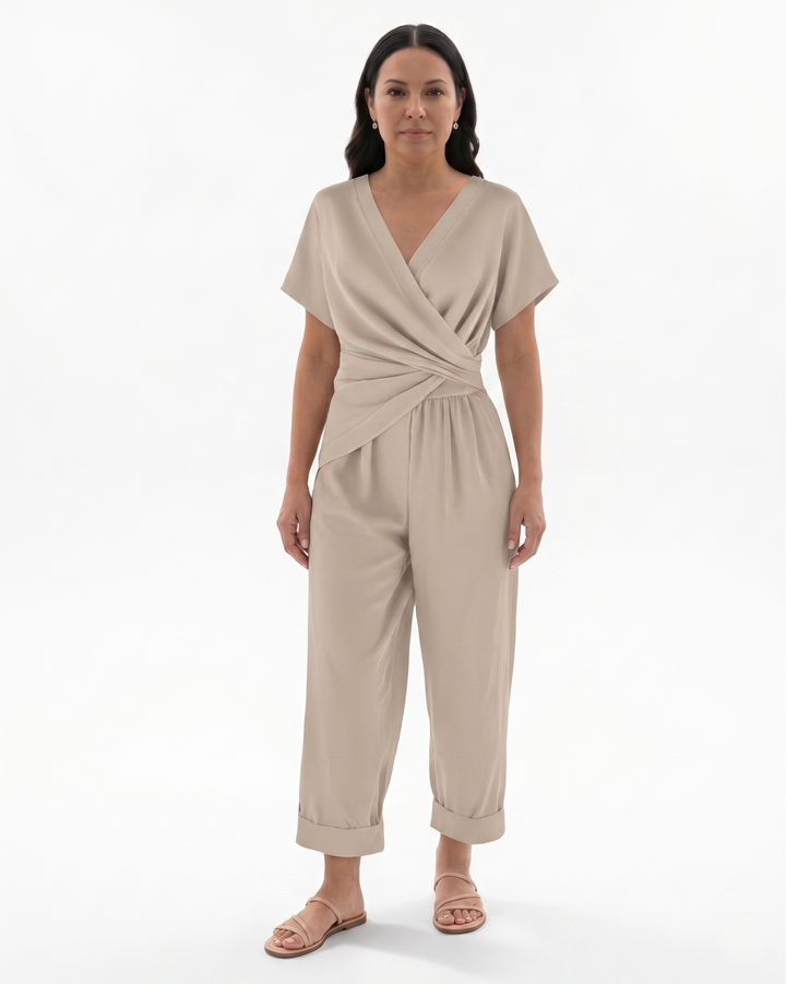Sorvienne | Women’s Draped Wrap Two-Piece Set