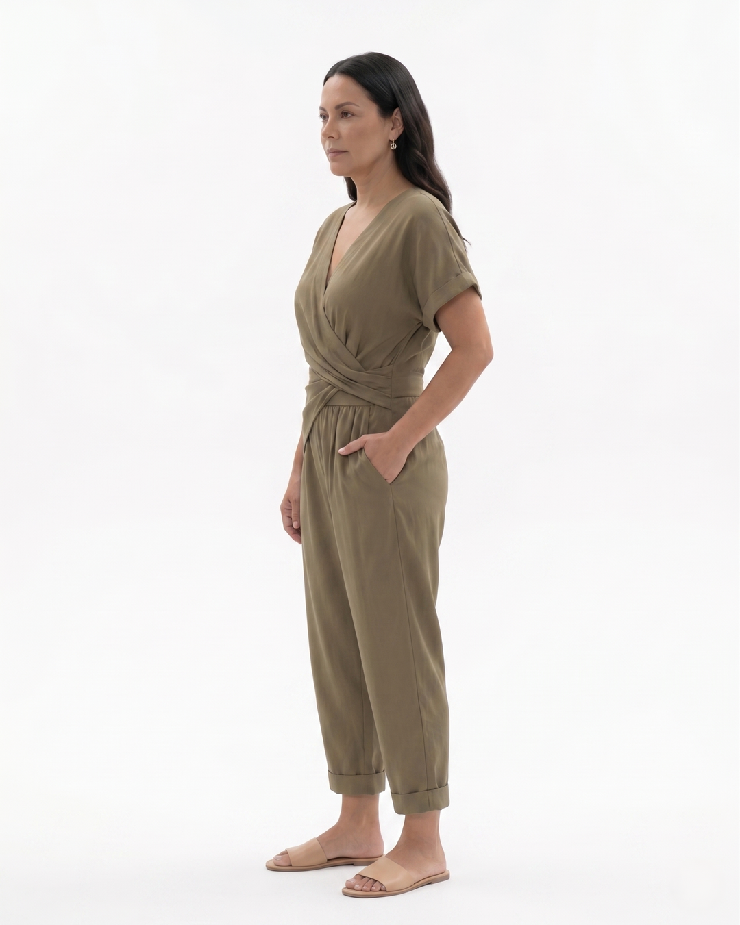 Sorvienne | Women’s Draped Wrap Two-Piece Set