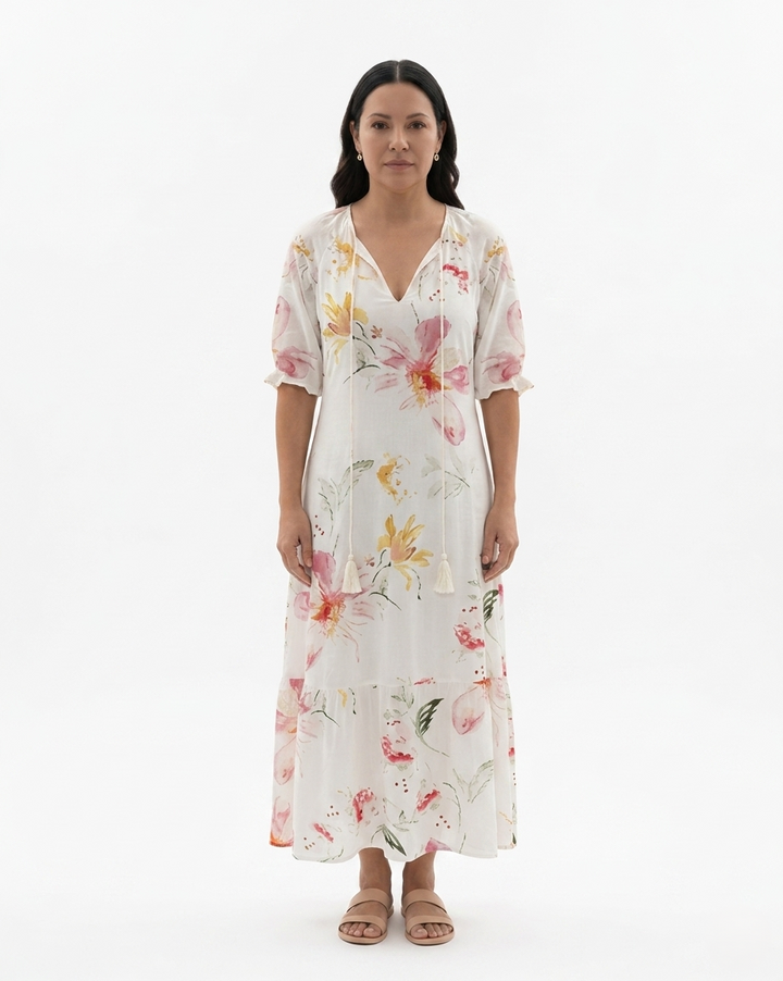 Sorvienne | Women’s Printed Bohemian Maxi Dress