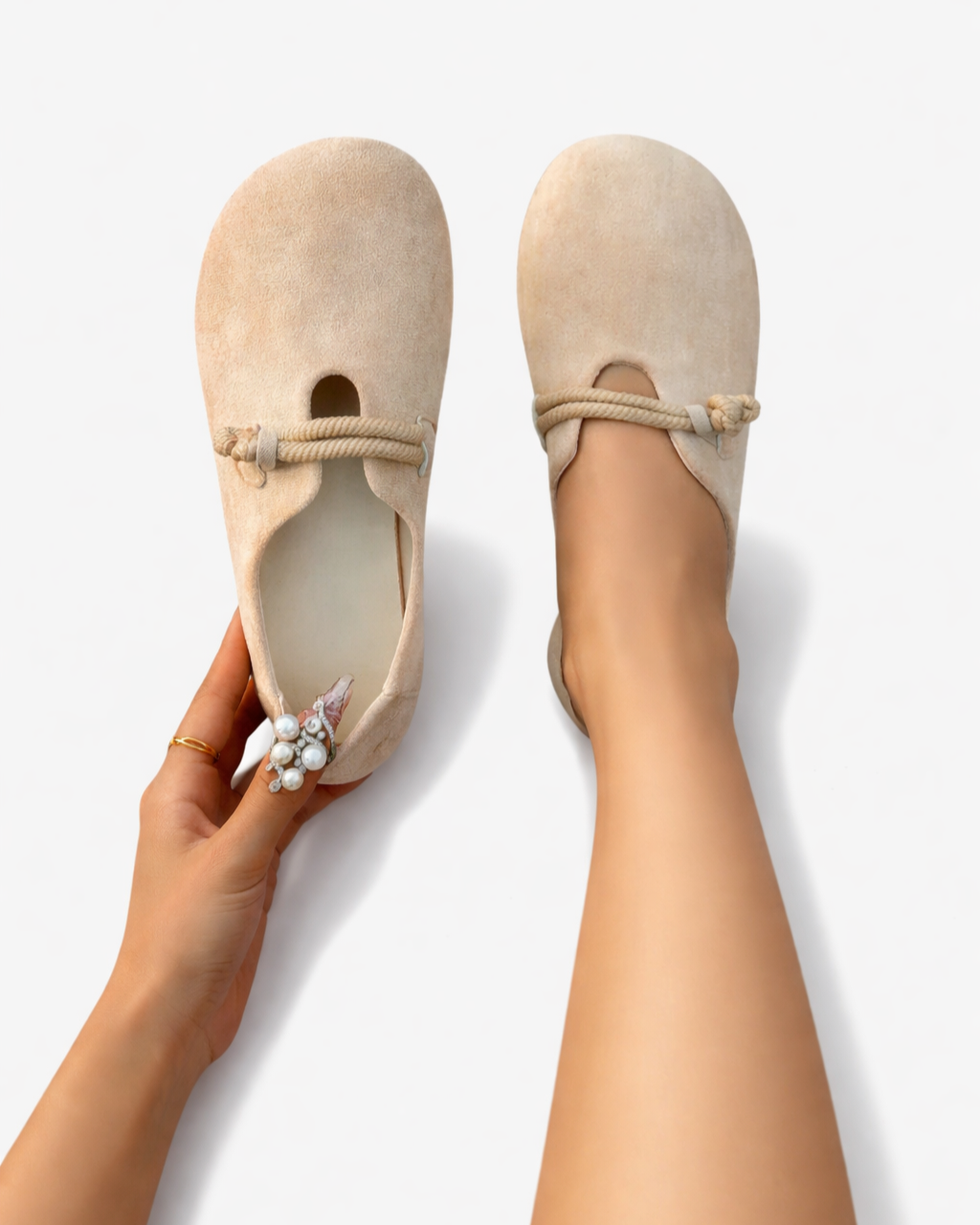 Sorvienne | Women’s Rope Detail Slip-On Shoes