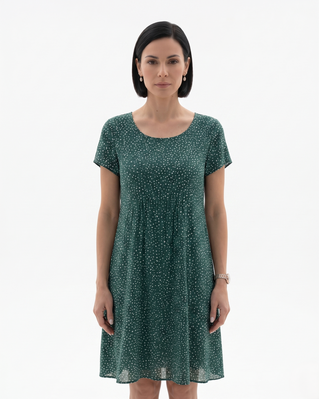 Sorvienne | Women’s Short Sleeve Printed Dress