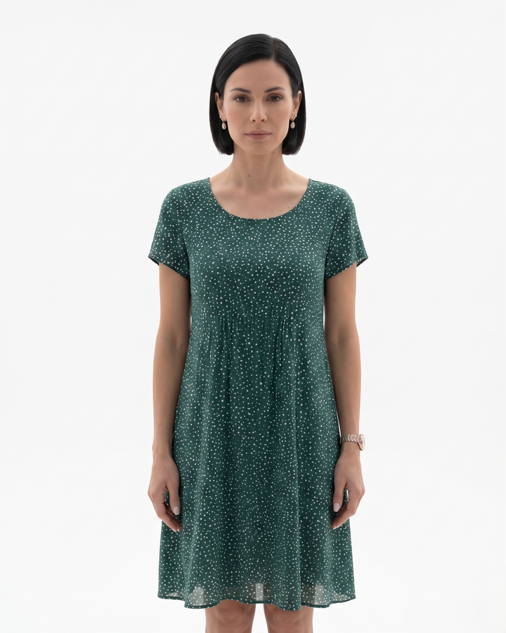 Sorvienne | Women’s Short Sleeve Printed Dress