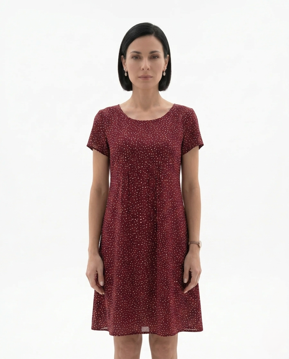 Sorvienne | Women’s Short Sleeve Printed Dress