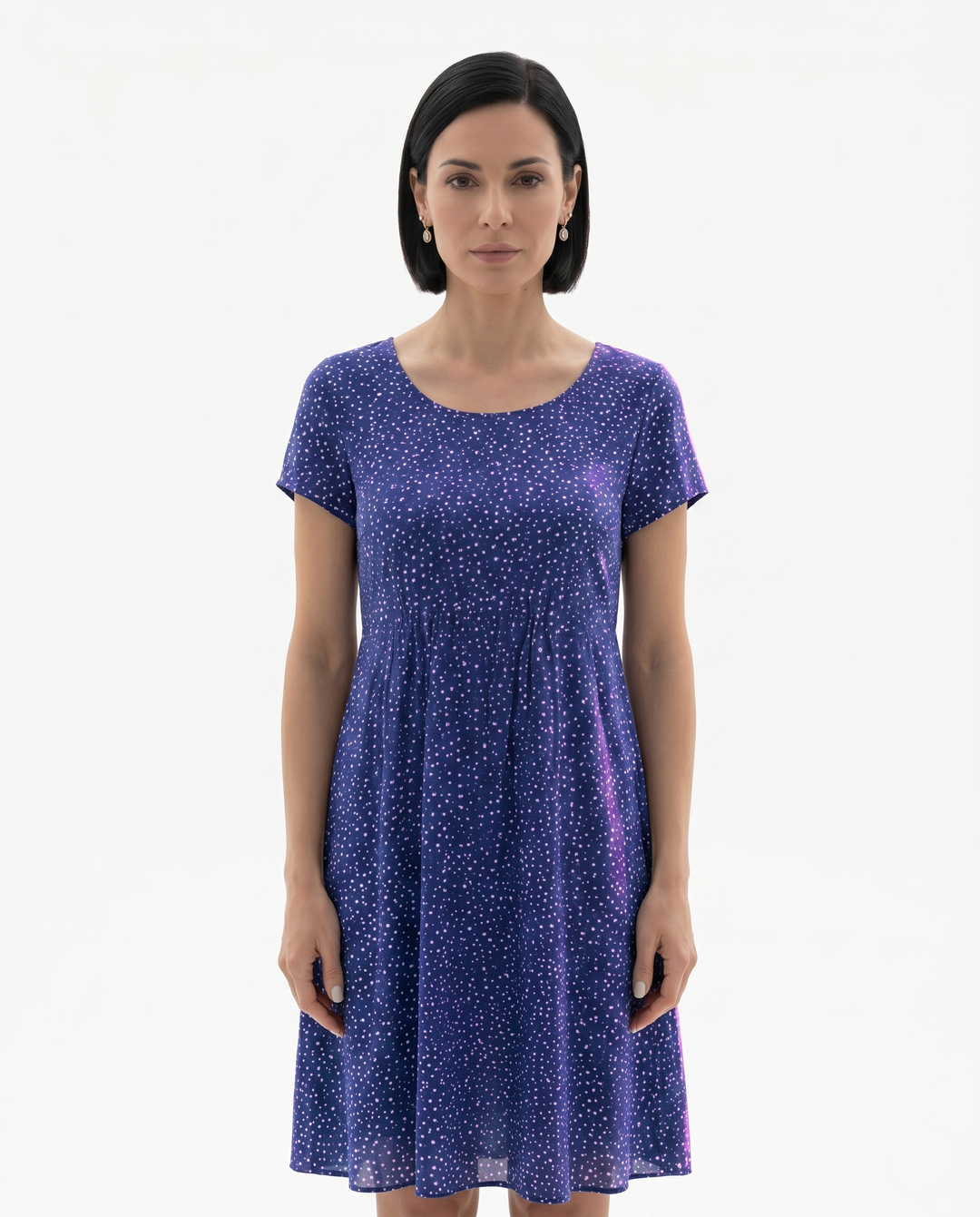 Sorvienne | Women’s Short Sleeve Printed Dress