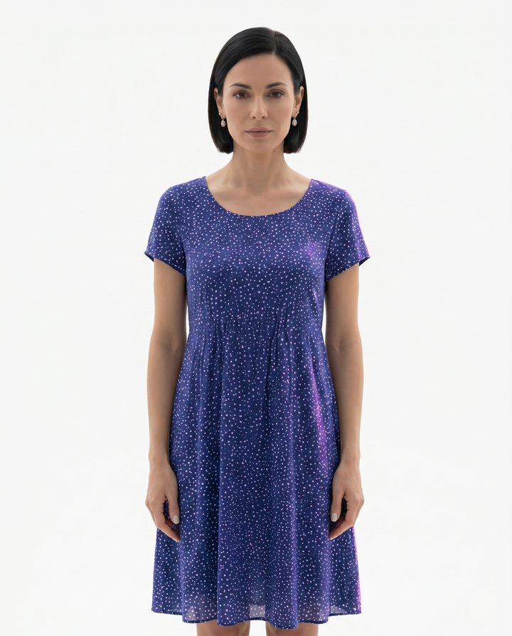 Sorvienne | Women’s Short Sleeve Printed Dress