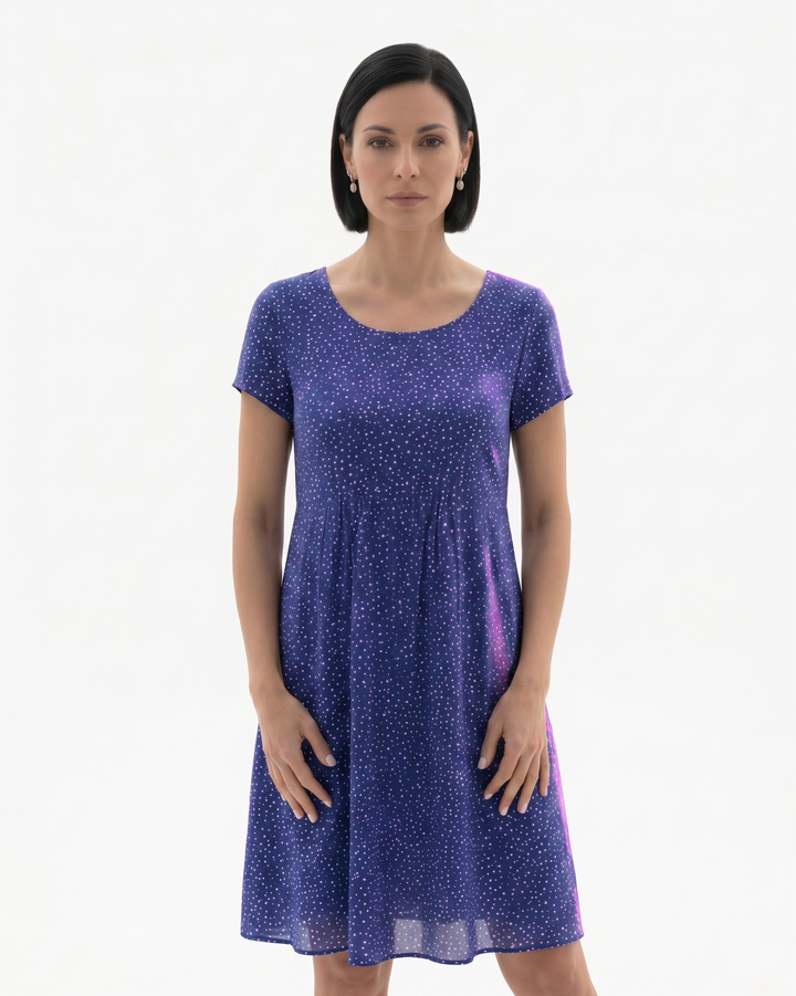 Sorvienne | Women’s Short Sleeve Printed Dress