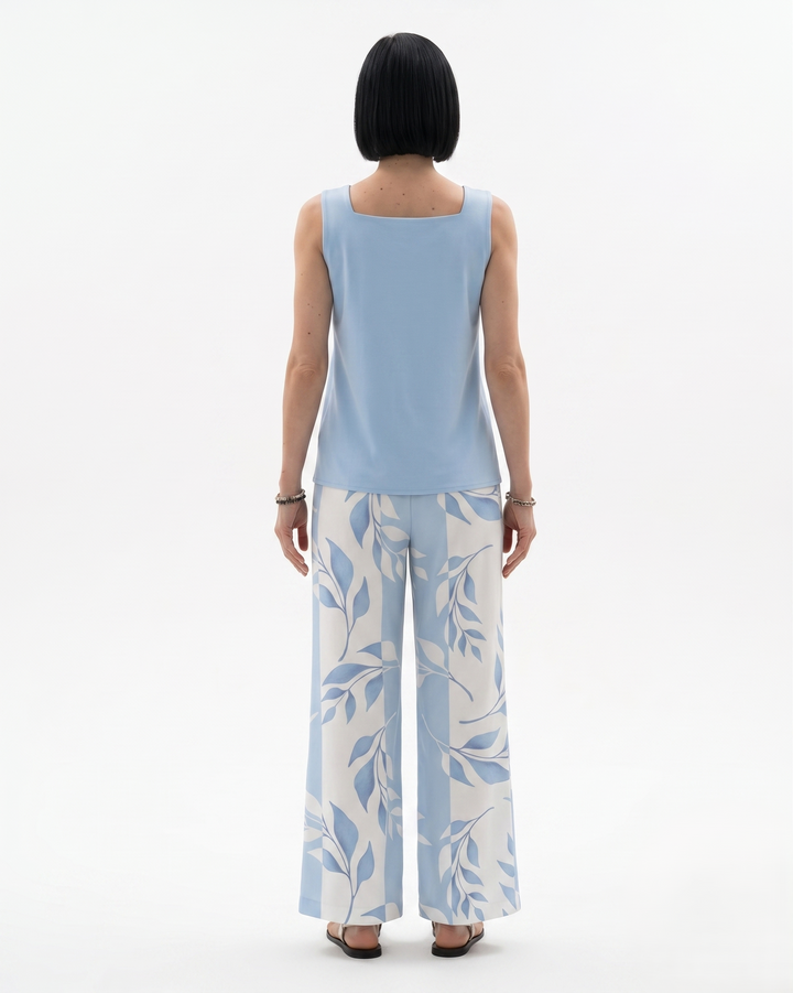 Sorvienne | Women’s Sleeveless Layered Blouse Trousers Set
