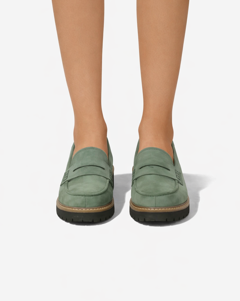 Sorvienne | Women’s Suede Platform Loafers