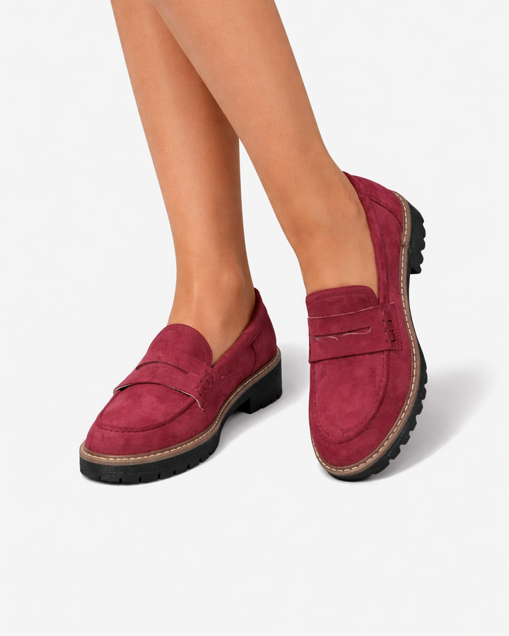 Sorvienne | Women’s Suede Platform Loafers