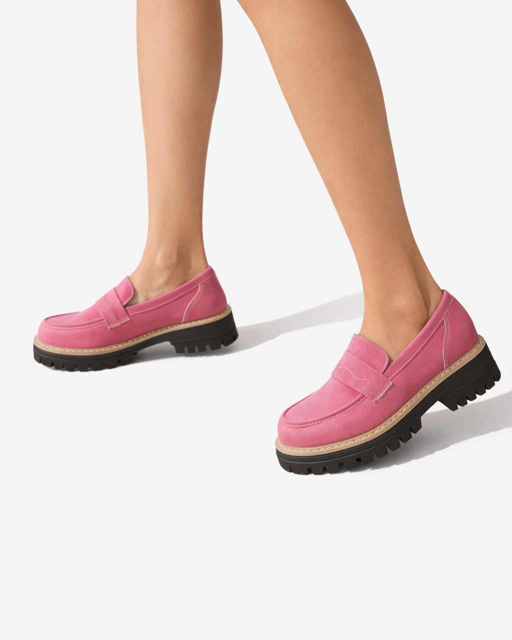 Sorvienne | Women’s Suede Platform Loafers