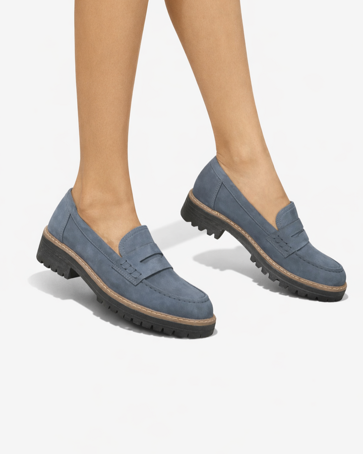 Sorvienne | Women’s Suede Platform Loafers